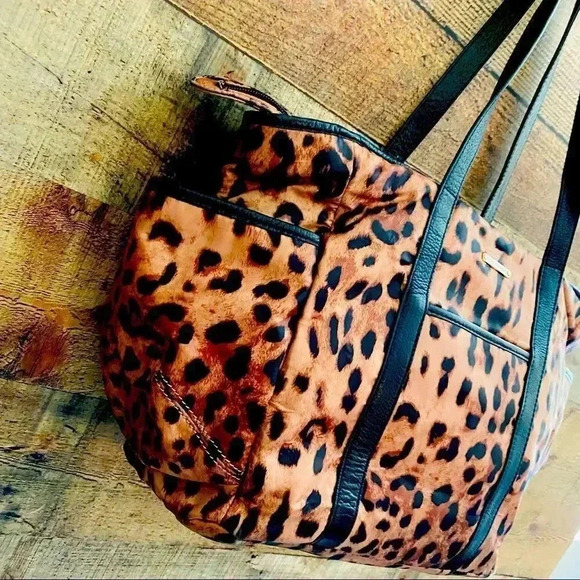 Rebecca Minkoff Marissa Leopard Nylon Diaper Bag - Picture 5 of 11